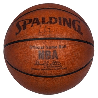 1991 Terry Cummings Game Used 15,000 Point Basketball Used 4/5/91 (Cummings LOA)